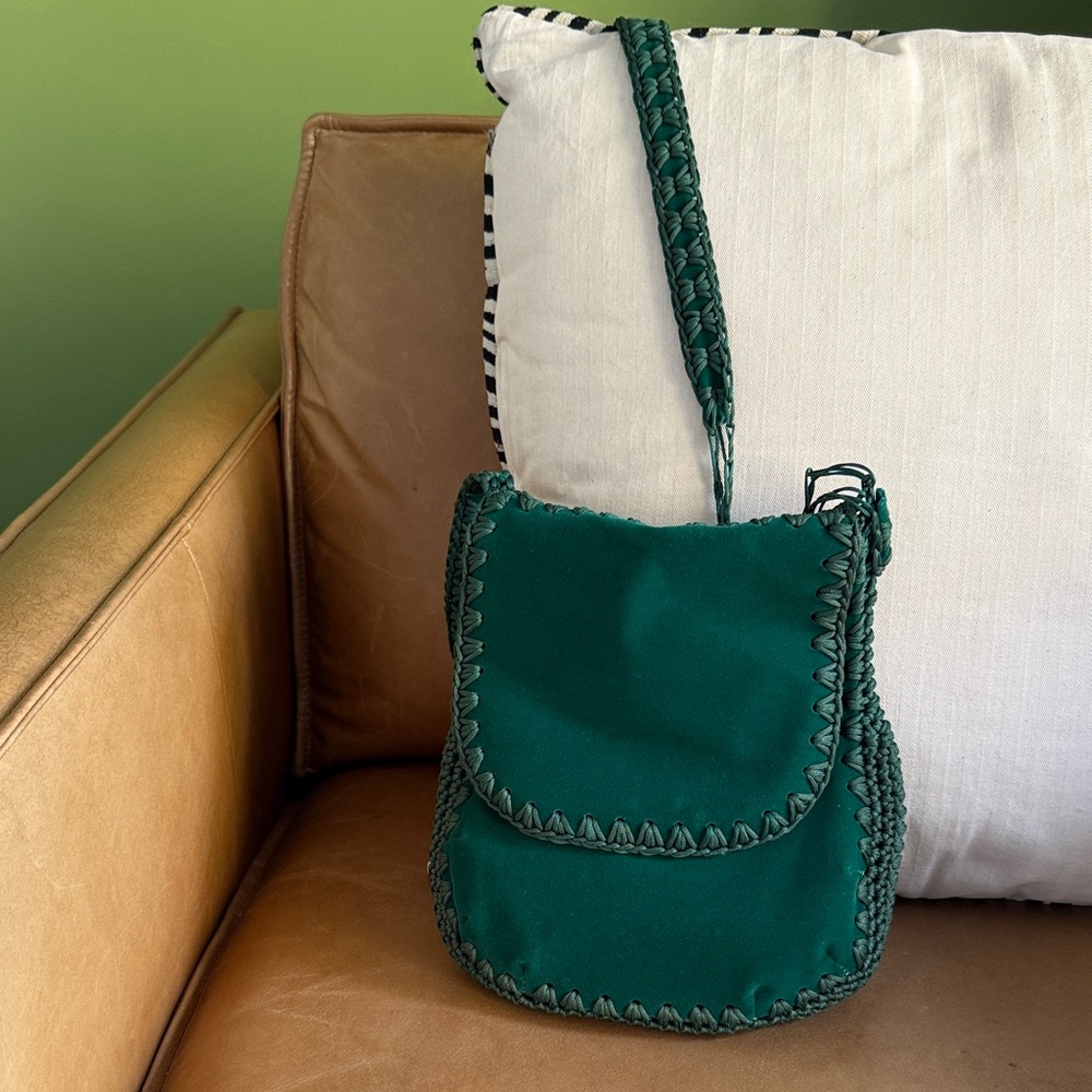Boho Velvet Braided Bag